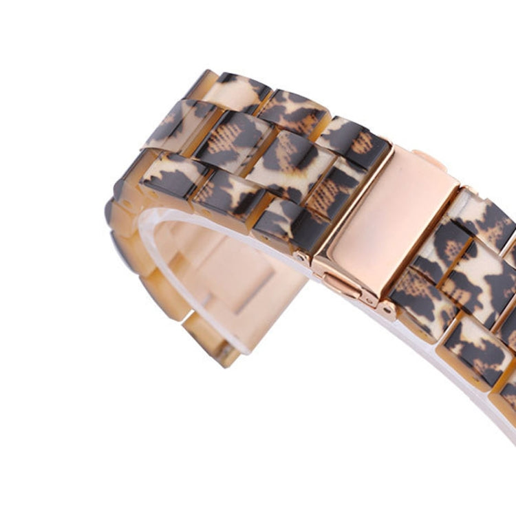 Leopard Pattern Gold Buckle Simple Fashion Resin Watch Band for 20mm Connection Smart Watch by bashfashion