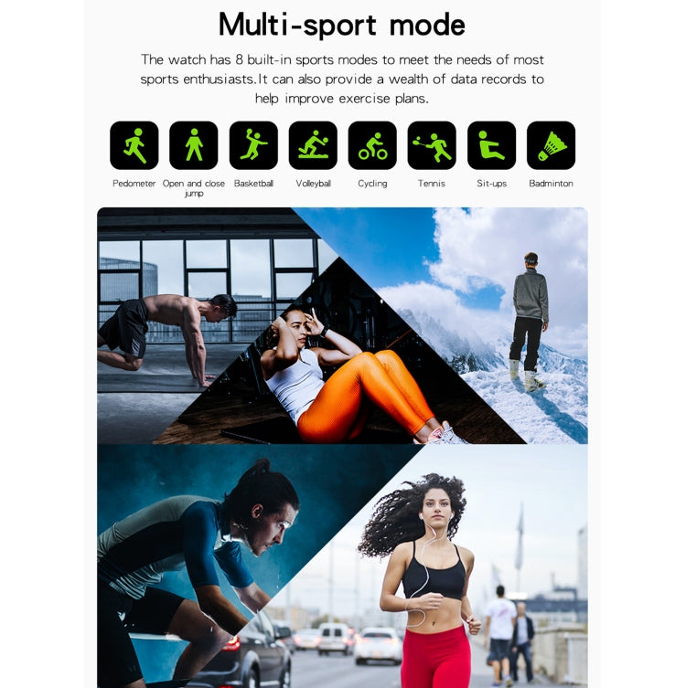 GT20 1.69 inch TFT Screen IP67 Waterproof Smart Watch, Support Music Control / Bluetooth Call / Heart Rate Monitoring / Blood Pressure Monitoring, Style:Steel Strap(Black) by bashfashion