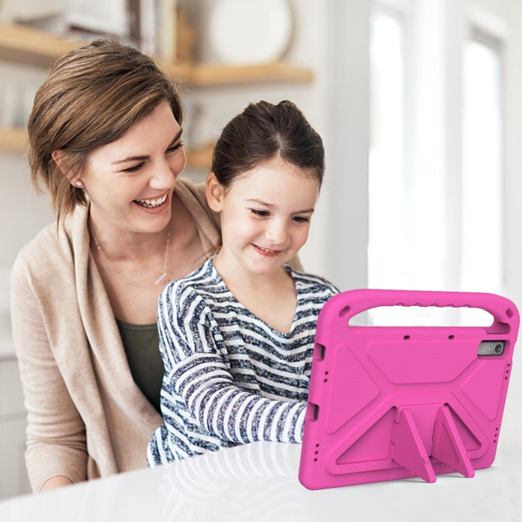 For Lenovo Tab P11 Gen 2 11.5 Handle EVA Shockproof Tablet Case with Holder(Rose Red) by bashfashion