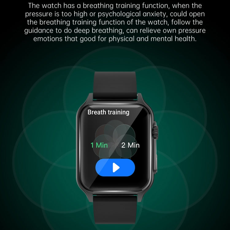 KT64 1.96 inch IPS Screen Smart Watch Supports Bluetooth Calls/Blood Oxygen Monitoring(Silver) by bashfashion