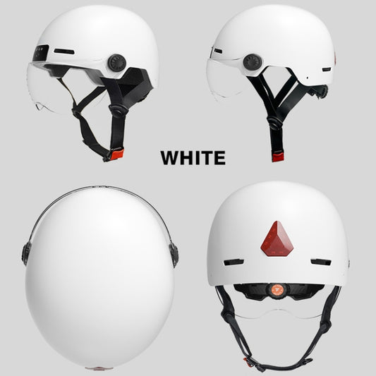 M6 1080P HD Camera Recorder Cycling Smart Helmet, Size: 54-63cm(White) by bashfashion