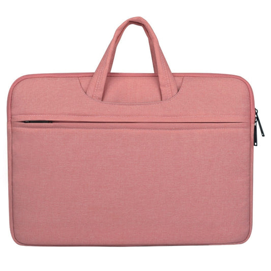 Breathable Wear-resistant Shoulder Handheld Zipper Laptop Bag, For 15.6 inch and Below Macbook, Samsung, Lenovo, Sony, DELL Alienware, CHUWI, ASUS, HP (Pink) by bashfashion