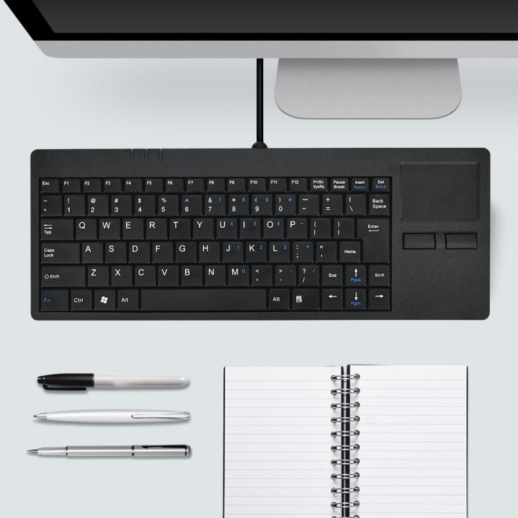 MC-818 82 Keys Touch-pad Ultra-thin Wired Computer Keyboard by bashfashion