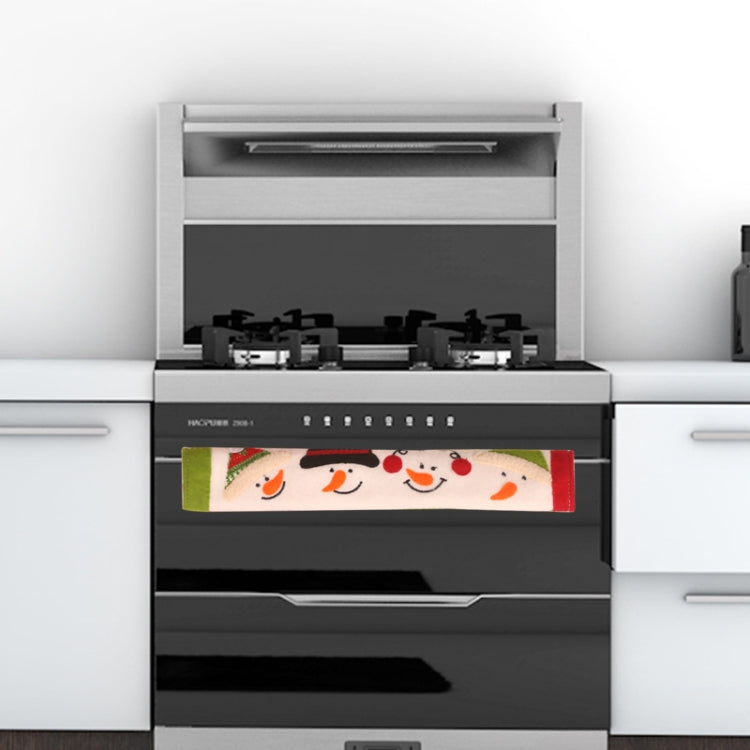 Christmas Cloak Microwave Oven Refrigerator Double Door Handle Gloves Anti-static Extended Anti-collision Fabric Protective Cover, Specification: A041 3 In 1 Cloak Refrigerator by bashfashion