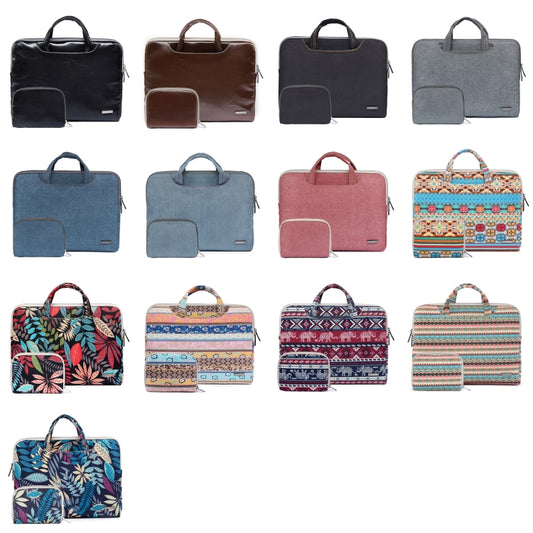 LiSEN LS-116 Simple Laptop Bag Business Laptop Liner Bag, Size: 15.6 inch(Snowflake Nylon Dark Blue) by LiSEN