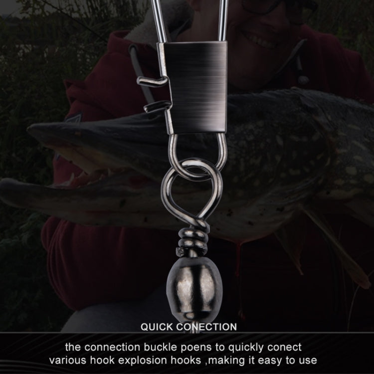 HENGJIA SS007 50pcs/bag B-pin Connector 8 Shape Swivel Loop Accessories, Specification: 3/0+6B (67mm) by HENGJIA