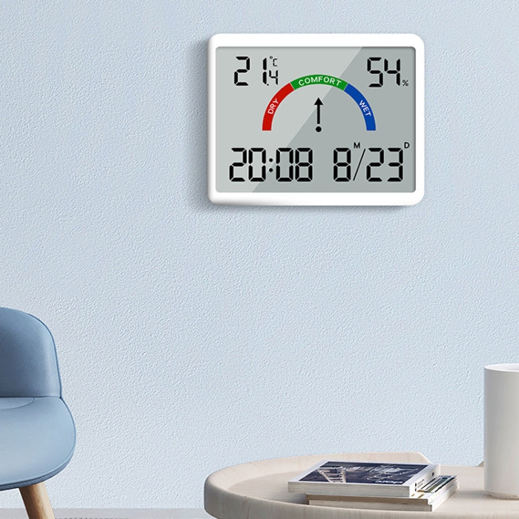 Magnetic LCD Digital Aalarm Clock Large Screen With Temperature Humidity Display(8280 Black) by bashfashion