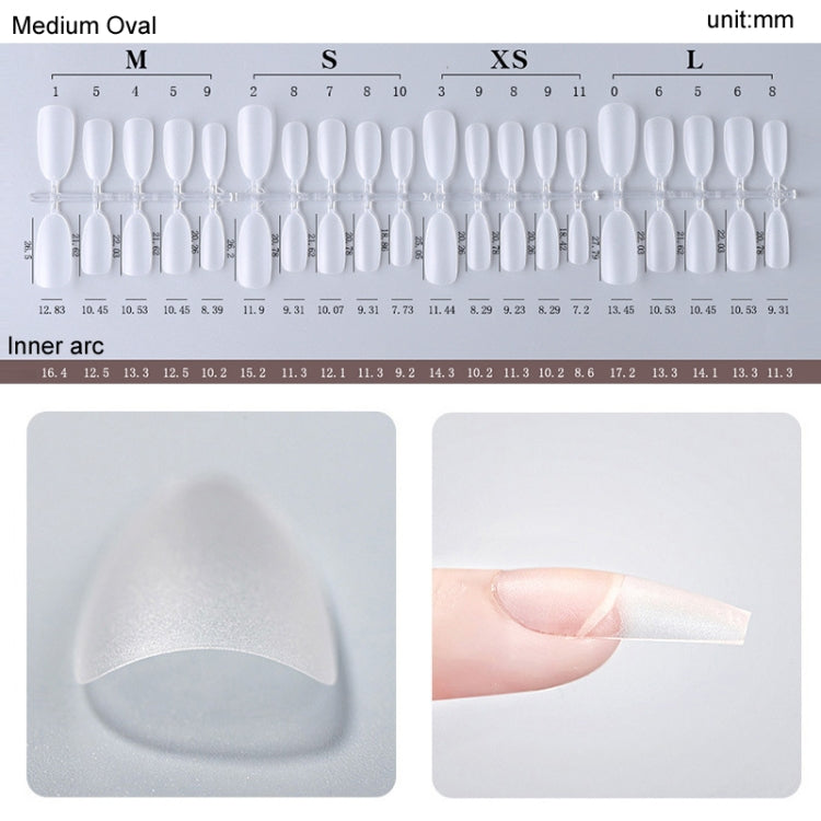 10pairs Of 100pcs/Box Frosted False Nails Artificial Tip, Shape: Medium Oval S by bashfashion