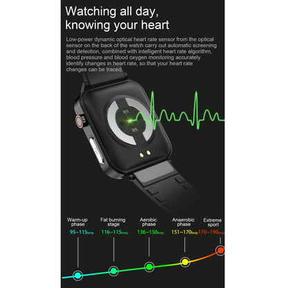 E86 1.7 inch TFT Color Screen IP68 Waterproof Smart Watch, Support Blood Oxygen Monitoring / Body Temperature Monitoring / AI Medical Diagnosis, Style: TPU Strap(Blue) by bashfashion