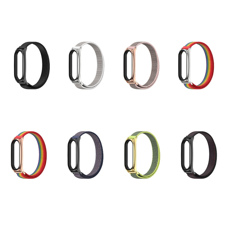For Xiaomi Mi Band 6 / 5 / 4 / 3 Mijobs Nylon Loop Plus Watch Band Watch Band(Seashell Silver) by MIJOBS