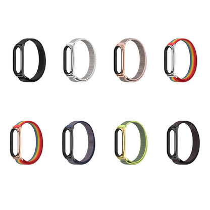 For Xiaomi Mi Band 6 / 5 / 4 / 3 Mijobs Nylon Loop Plus Watch Band Watch Band(Seashell Silver) by MIJOBS