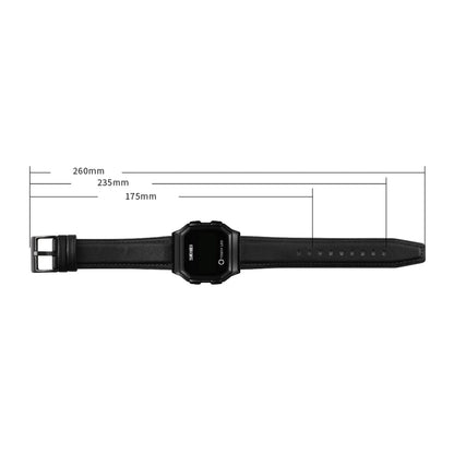 SKMEI 1650 Leather Strap Version LED Digital Display Electronic Watch with Touch Luminous Button(Black) by SKMEI