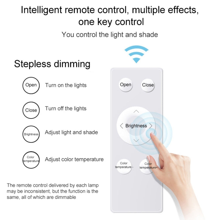 Macaron LED Rectangle Ceiling Lamp, Stepless Dimming, Size:110x70cm(Pink) by bashfashion