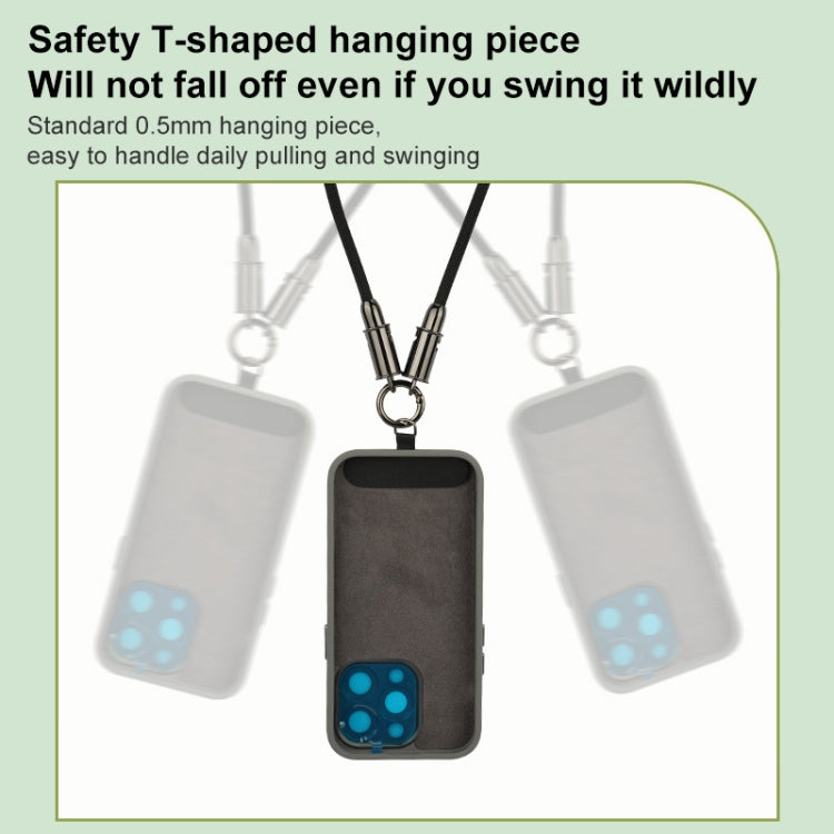 Type-C to Type-C Braid Data Cable Phone Anti-lost Crossbody Lanyard, Length: 1.2m(Black) by bashfashion