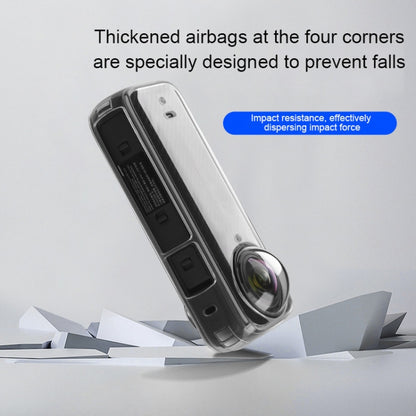 For Insta360 X4 Clear 1.5mm Soft TPU Protective Case With Hand Strap(Transperant) by bashfashion