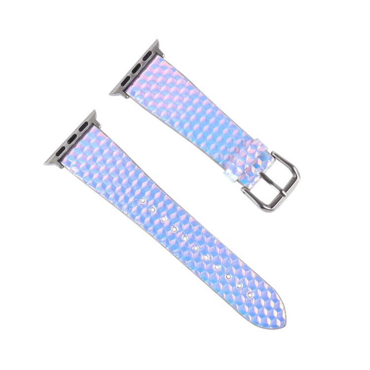 For Apple Watch 5 & 4 40mm / 3 & 2 & 1 38mm Discolor Glitter Fish Scale Texture Watch Band(Rhombic) by bashfashion