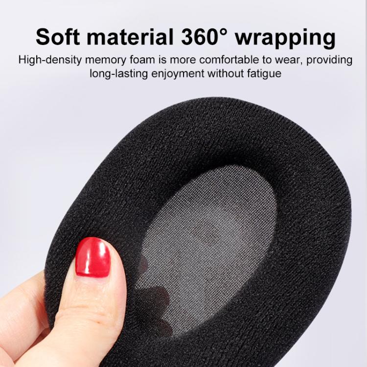 1 Pair Insert Replacement Earpads For Logitech G Pro X, Material:Ice Silk Fabric(Black) by bashfashion