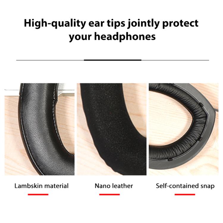 1 Pair Snap-on Replacement Earpads For Sennheiser HD800 / HD800S, Material:Splicing Nano(Black) by bashfashion