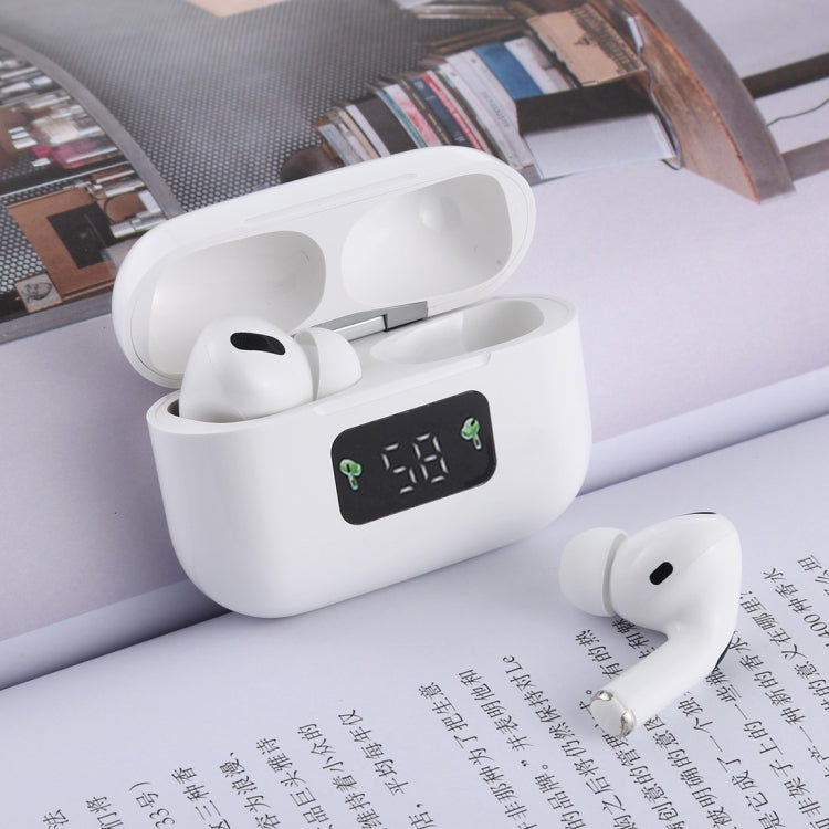 i58 TWS Bluetooth 5.0 Touch Wireless Bluetooth Earphone for IOS System Equipment, with Magnetic Attraction Charging Box & Smart Digital Display, Support Siri(White) by bashfashion