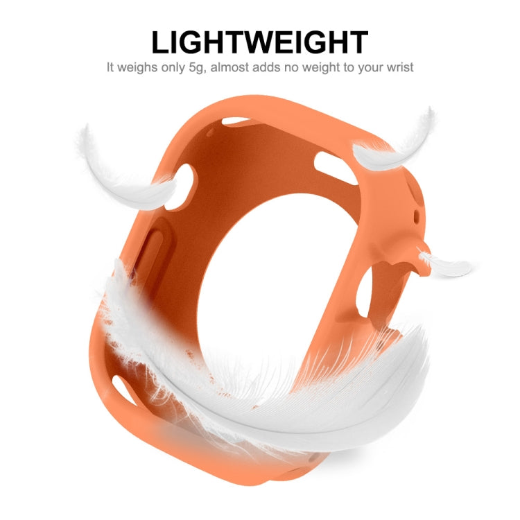 For Apple Watch Ultra 3 / 2 / 1 49mm ENKAY Solid Color Protective Soft TPU Frame Case(Orange) by ENKAY