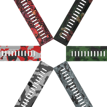 For Garmin Descent MK 2 26mm Camouflage Printed Silicone Watch Band(Grey+Army Camouflage) by bashfashion