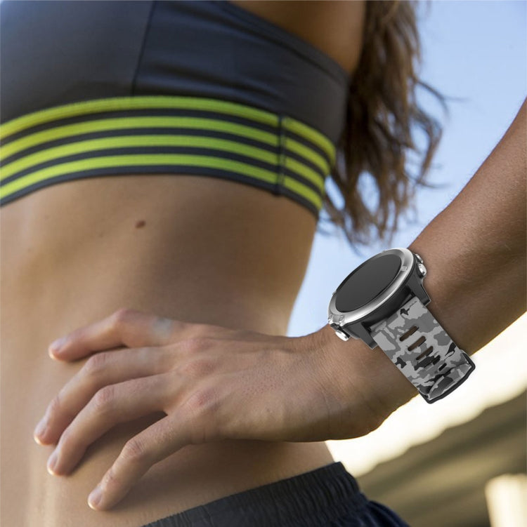 For Garmin Descent MK 2 26mm Camouflage Printed Silicone Watch Band(Army Green+Army Camouflage) by bashfashion