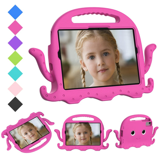 For Samsung Galaxy Tab S9 / S9 FE / S7 / S8 Octopus Style EVA Hybrid PC Shockproof Tablet Case with Strap(RoseRed) by bashfashion