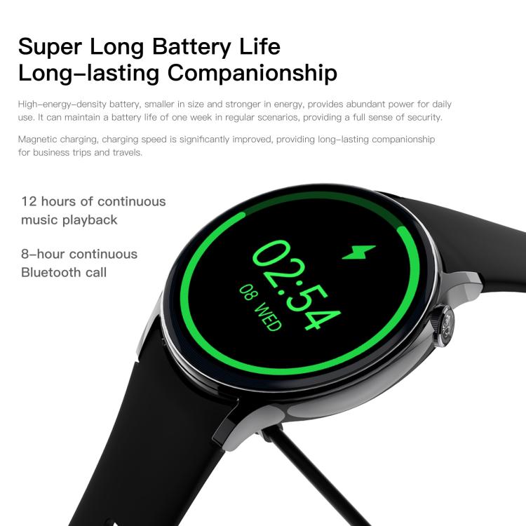 Sense 6 1.43 AMOLED Screen IP68 Waterproof Bluetooth Call Smartwatch Supports Health Monitoring(Starlight) by bashfashion