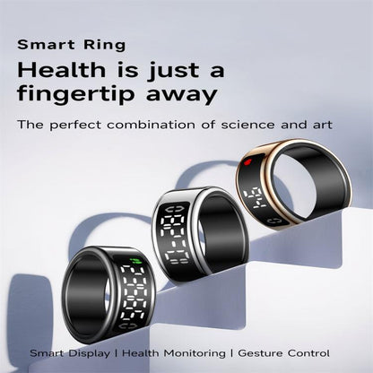 SY01 SIZE 13 Smart Ring, Support Heart Rate / Blood Oxygen / Sleep Monitoring / Multiple Sport Modes(Black) by bashfashion