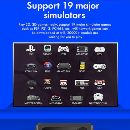 GD10 64G Built-In 30000+ Games Dual System Set-Top Box 3D Home 4K HD TV Game Console Box EU Plug(Black) by ANBERNIC