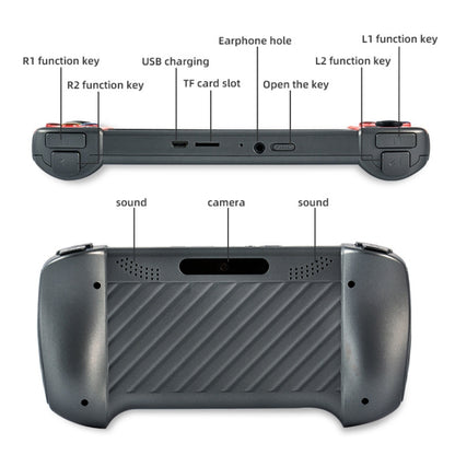 X19 Plus 5.1 inch Screen Handheld Game Console 8G Memory Support TF Card Expansion & AV Output(Red+Blue) by bashfashion