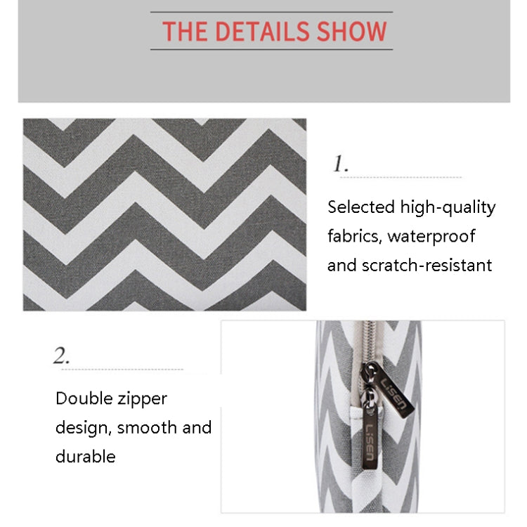 LiSEN LS-525 Wavy Pattern Notebook Liner Bag, Size: 13 inches(Gray) by LiSEN