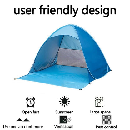 Automatic Instant Pop Up Tent Potable Beach Tent，Size: 200x165x130cm(Blue) by bashfashion