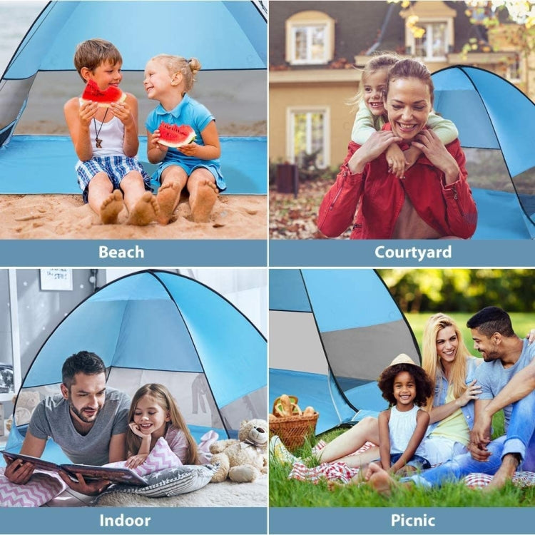 Automatic Instant Pop Up Tent Potable Beach Tent，Size: 200x165x130cm(Blue) by bashfashion