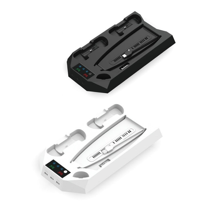 For PS5 DE/UHD 2 In 1 Handheld Console Cooling Stand Fan Base(Black) by bashfashion