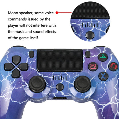 For PS4 Wireless Bluetooth Game Controller With Light Strip Dual Vibration Game Handle(Hulk) by bashfashion