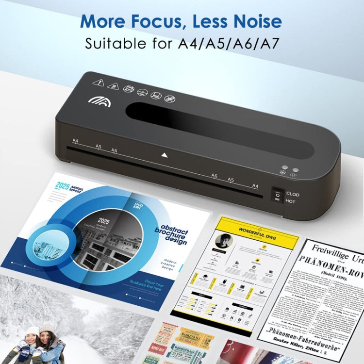 FN333 A4 Photo Laminating Machine With Hot And Cold Mode, Size: Set 2(US Plug) by bashfashion