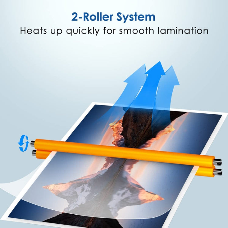 FN333 A4 Photo Laminating Machine With Hot And Cold Mode, Size: Set 2(US Plug) by bashfashion