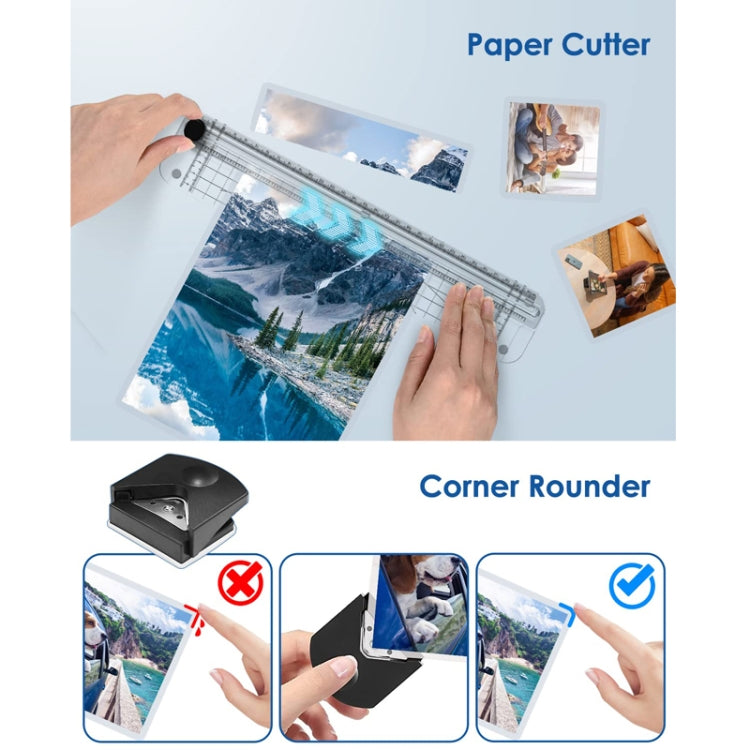 FN333 A4 Photo Laminating Machine With Hot And Cold Mode, Size: Set 2(US Plug) by bashfashion