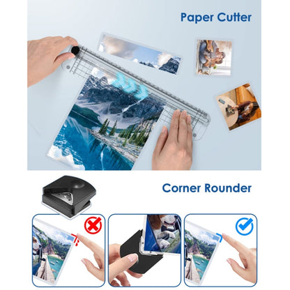 FN333 A4 Photo Laminating Machine With Hot And Cold Mode, Size: Set 2(US Plug) by bashfashion