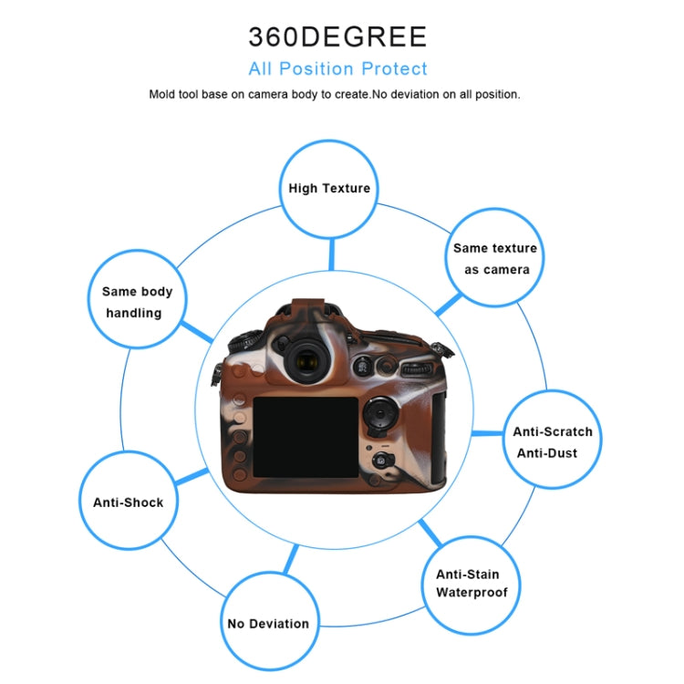 Pixel P001 For Nikon D800 / D800E Camera Silicone Protector Case(Jungle Camouflage) by Pixel