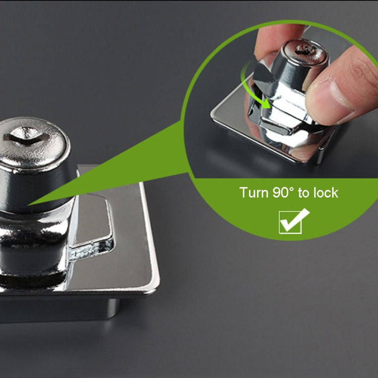 2.5 inch Non-Interlocking No Hole Hook With Locking Hasp Chest Of Drawers Door Lock With Iron Key by bashfashion