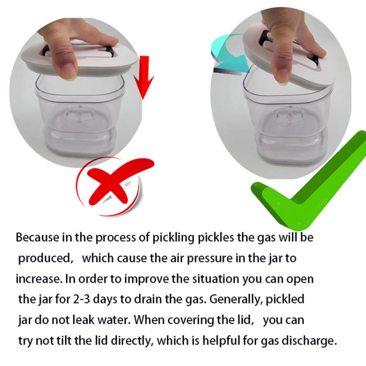 Kitchen Wet And Dry Separate Pickle Jar Plastic Wet And Dry Dispenser Hourglass Can, Style: Round Extension With Fork by bashfashion