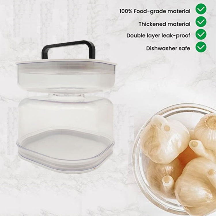 Kitchen Wet And Dry Separate Pickle Jar Plastic Wet And Dry Dispenser Hourglass Can, Style: Round Extension With Fork by bashfashion