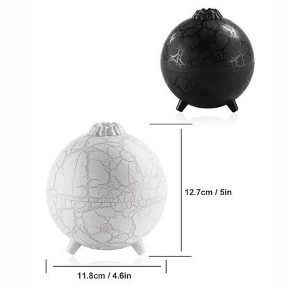 D612 USB Plug-in Colorful Gradient Atmosphere Light Flame Crack Aromatherapy Humidifier(Black) by bashfashion