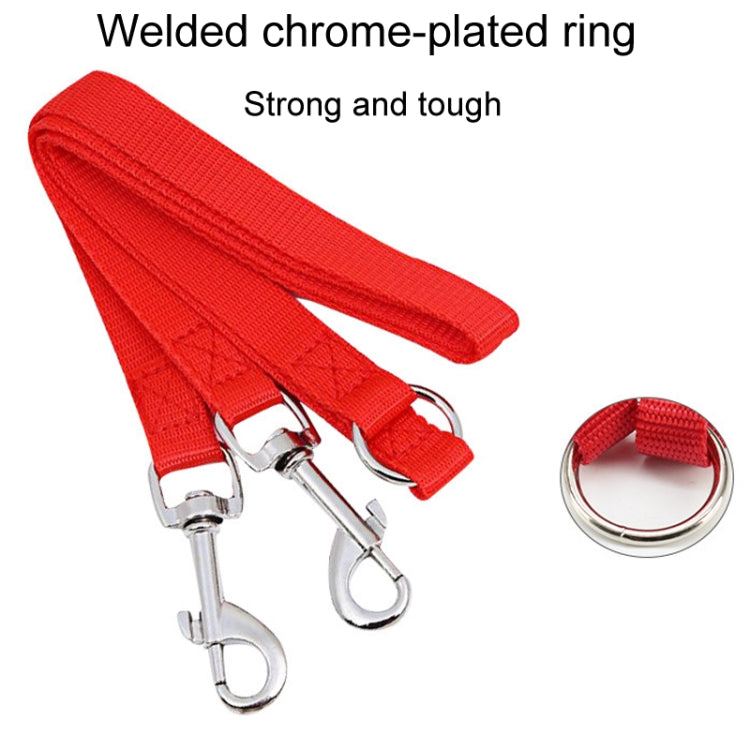 Medium Pet Dual-Headed Tow Leash One Tow Two Hook And Loop Fastener(Red) by bashfashion