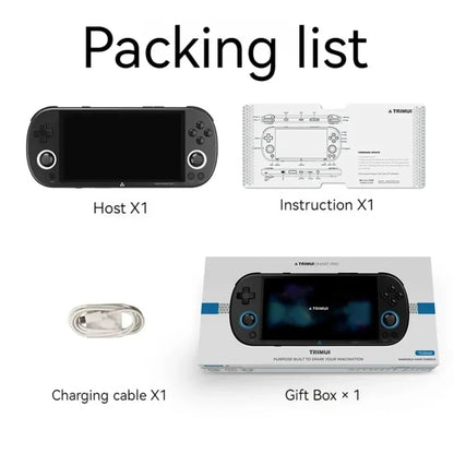 Trimui Smart Pro 4.96 Inch IPS Screen Handheld Game Console Open Source Linux System 256G(White) by Trimui