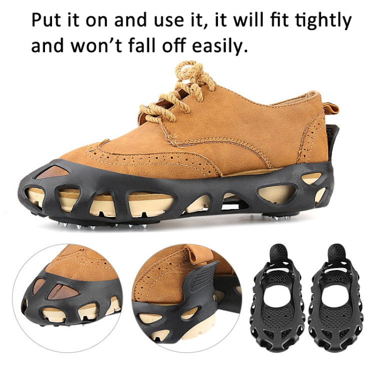 30 Point Cleats Crampons Spikes for Walking, Jogging, Hiking, Mountaineering Ice Snow Grips, Size: M(Black) by bashfashion