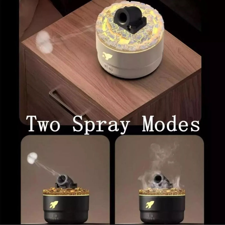 Turret Shape Aromatherapy Humidifier With 3-speed Timer 7-color Atmosphere Light USB Plug White by bashfashion