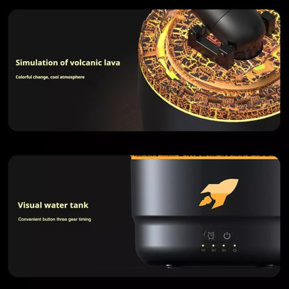 Turret Shape Aromatherapy Humidifier With 3-speed Timer 7-color Atmosphere Light USB Plug White by bashfashion